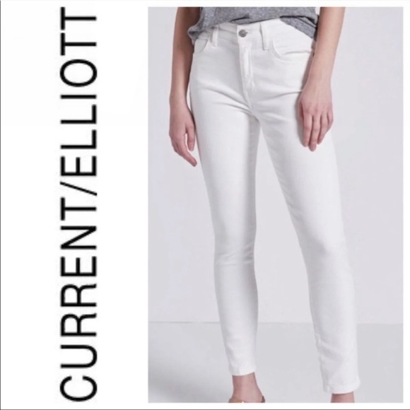 Current/Elliott Denim - NWT Current/Elliott White The Stiletto Ankle Sz 26